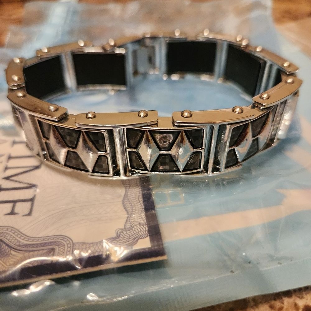 NEW SUPER JEWELER mens stainless steel bracelet 17mm 8 in long chain